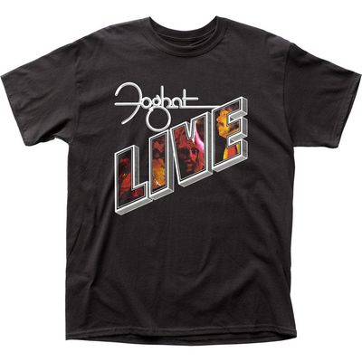 Foghat Live Mens T Shirt Black Retro Pop Classics