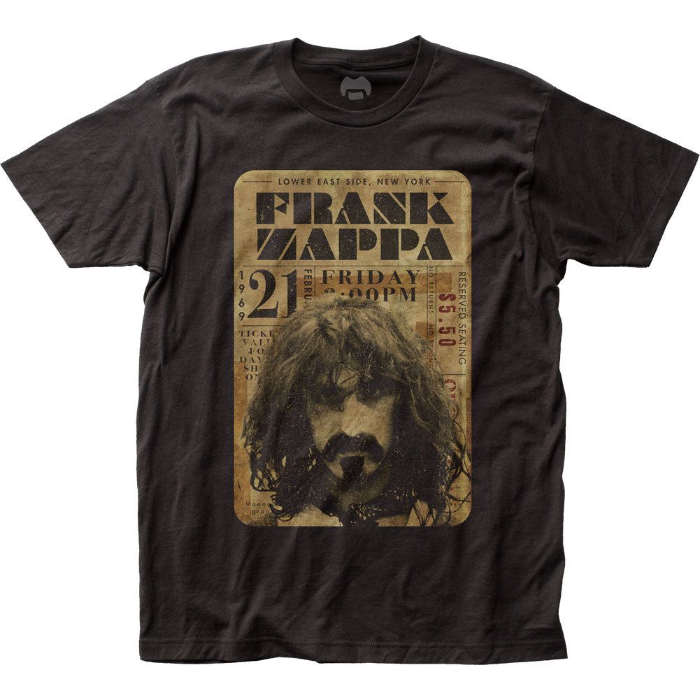 Frank Zappa Concert Ticket Mens T Shirt Black Retro Pop Classics