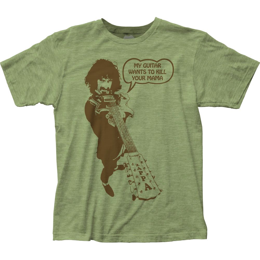 Frank Zappa Kill Your Mama Mens T Shirt Heather Green Retro Pop Classics