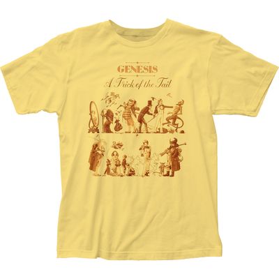 Genesis A Trick of the Tail Mens T Shirt Yellow Retro Pop Classics