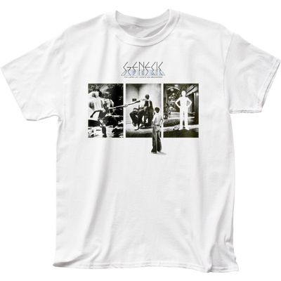 Genesis Down on Broadway Mens T Shirt White Retro Pop Classics