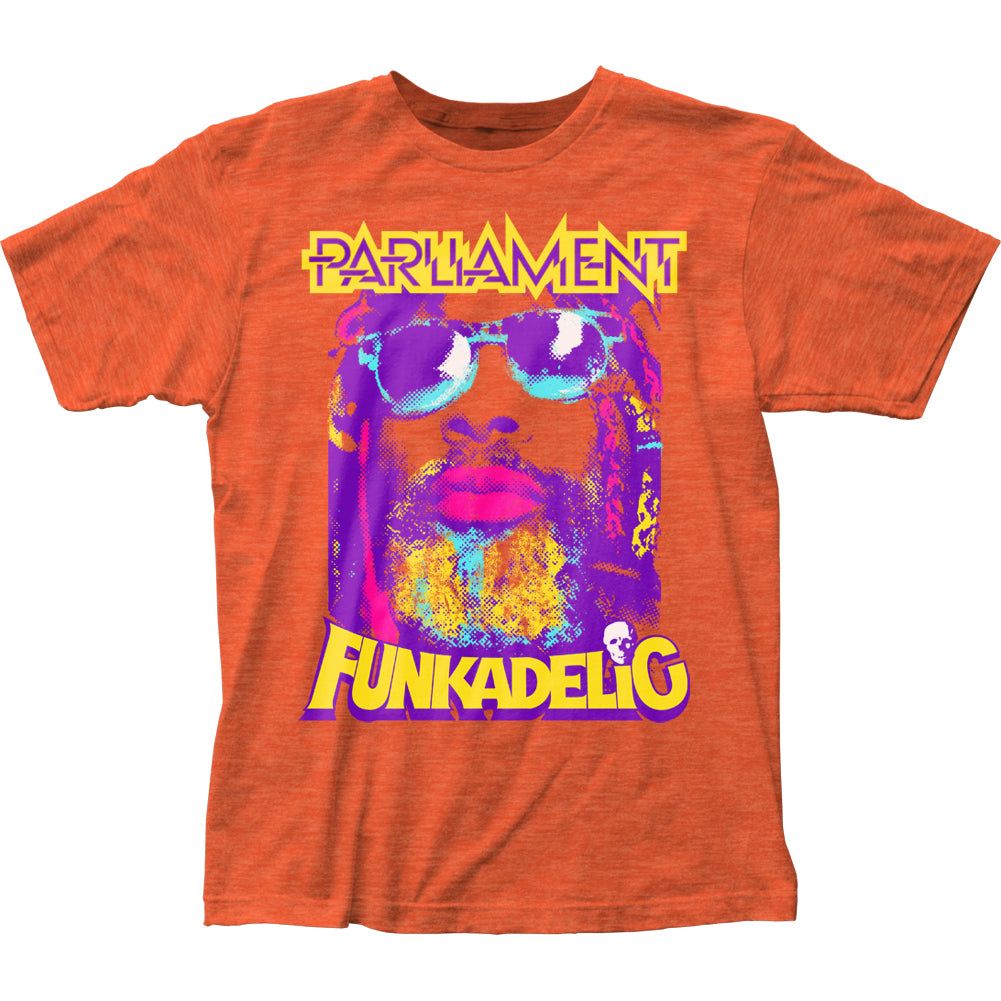 George Clinton P-Funk Mens T Shirt Orange Retro Pop Classics