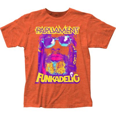 George Clinton P-Funk Mens T Shirt Orange Retro Pop Classics