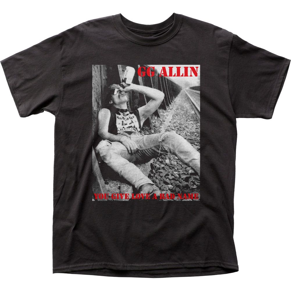 GG Allin You Give Love a Bad Name Mens T Shirt Black Retro Pop Classics