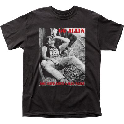 GG Allin You Give Love a Bad Name Mens T Shirt Black Retro Pop Classics