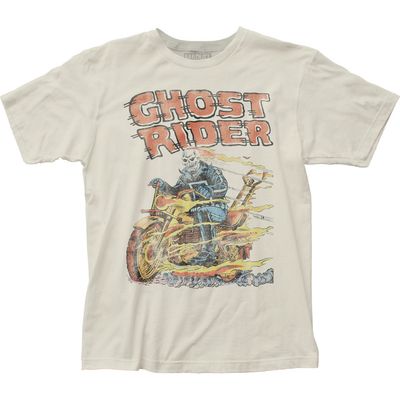 Ghost Rider Hell on Wheels Mens T Shirt Vintage White Retro Pop Classics