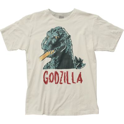 Godzilla Godzilla Vintage Style Mens T Shirt Vintage White Retro Pop Classics