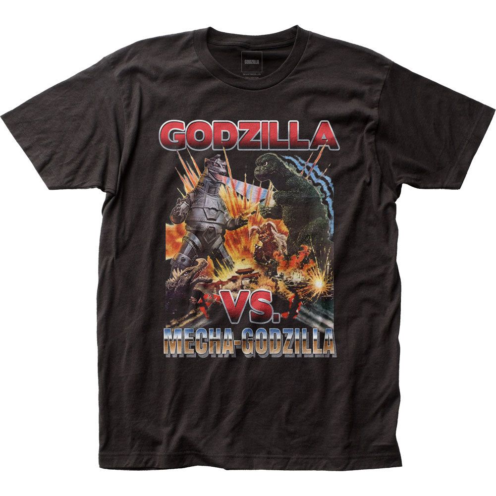 Godzilla Godzilla VS. Mecha-Godzilla Mens T Shirt Black Retro Pop Classics