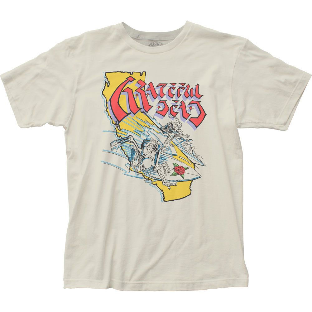 Grateful Dead California Mens T Shirt Vintage White Retro Pop Classics