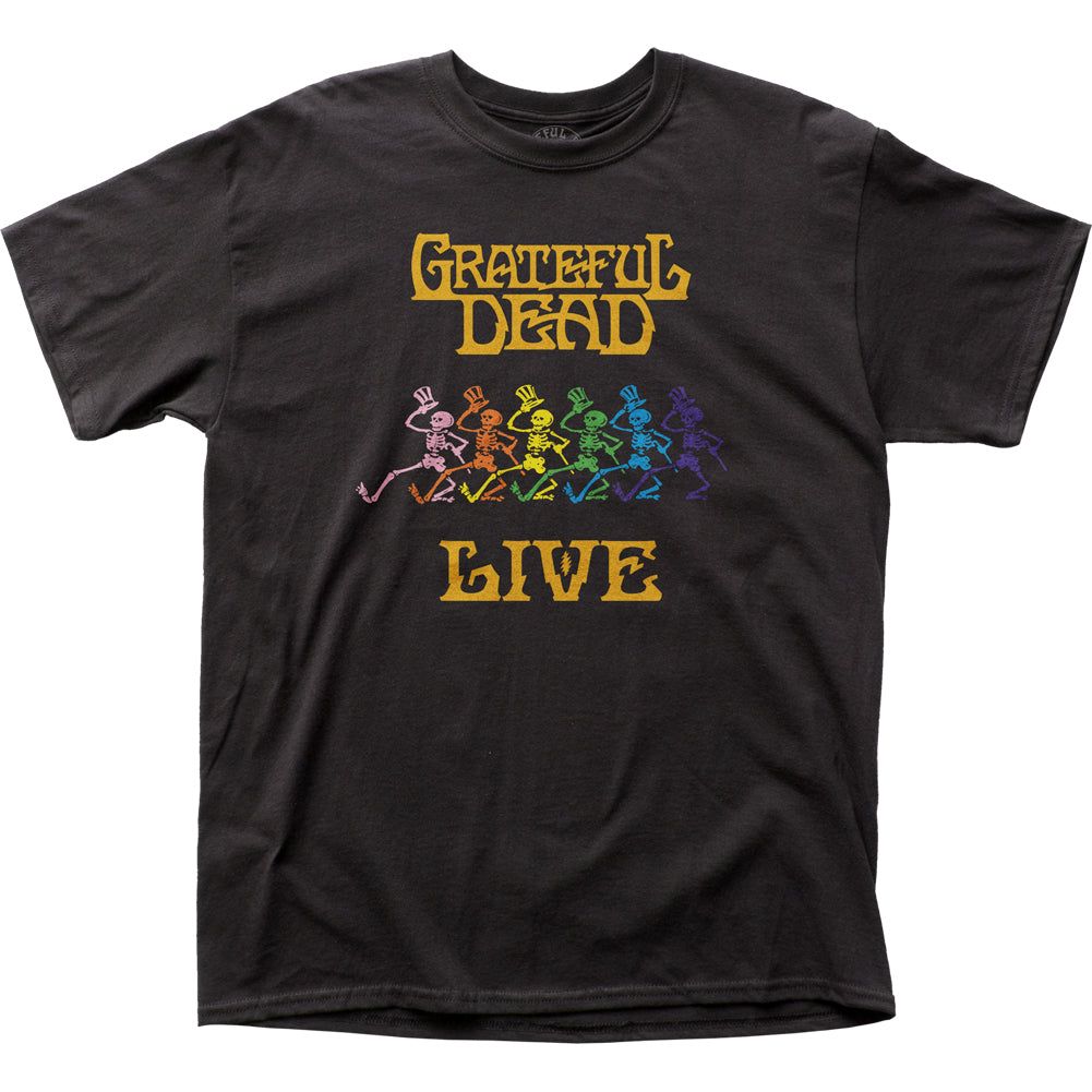 Grateful Dead Live Mens T Shirt Black Retro Pop Classics