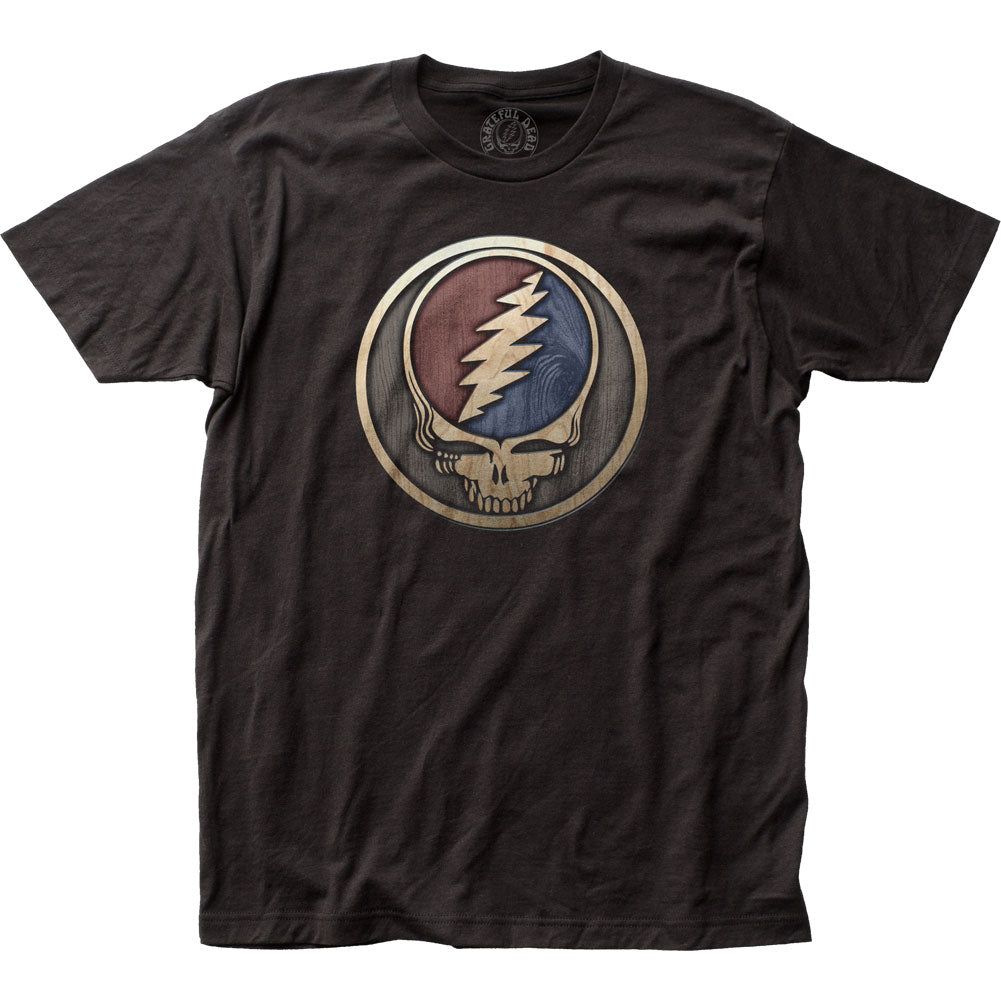Grateful Dead Skull Logo Mens T Shirt Black Retro Pop Classics
