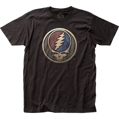 Grateful Dead Skull Logo Mens T Shirt Black Retro Pop Classics