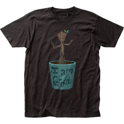 Guardians of the Galaxy Dancing Groot Mens T Shirt Black Retro Pop Classics