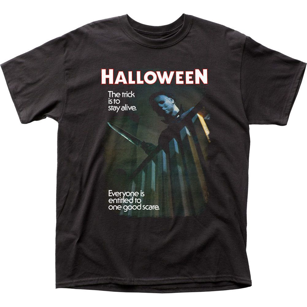 Halloween One Good Scare Mens T Shirt Black Retro Pop Classics