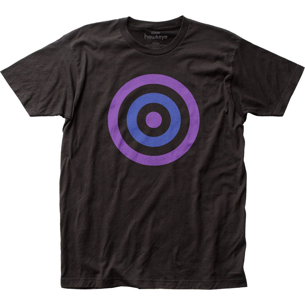 Hawkeye Bullseye Black Mens T Shirt Black Retro Pop Classics
