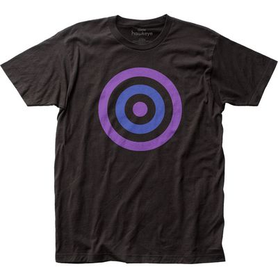 Hawkeye Bullseye Black Mens T Shirt Black Retro Pop Classics