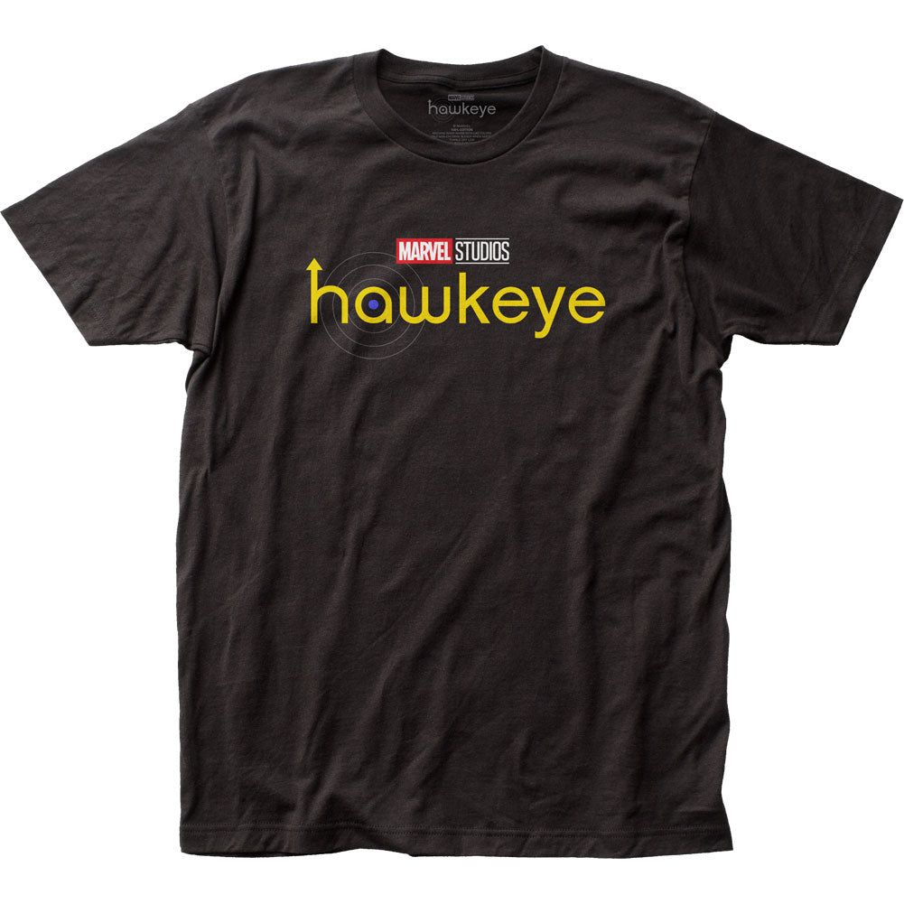 Hawkeye Title Logo Mens T Shirt Black Retro Pop Classics