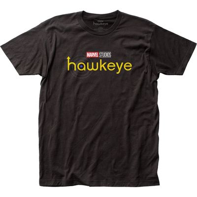 Hawkeye Title Logo Mens T Shirt Black Retro Pop Classics