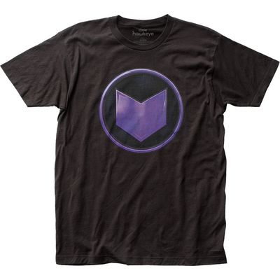 Hawkeye Emblem Mens T Shirt Black Retro Pop Classics