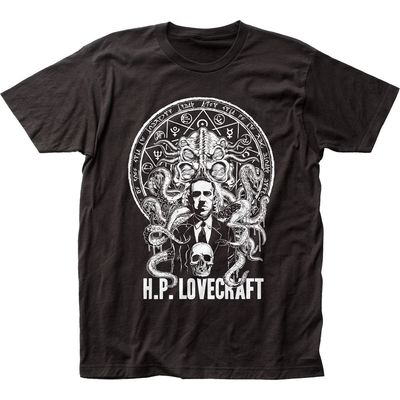 HP Lovecraft Mens T Shirt Black Retro Pop Classics