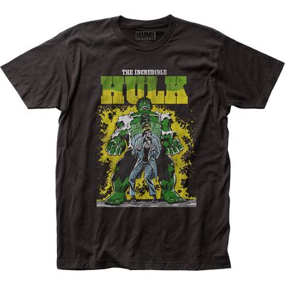 Hulk Transforming Mens T Shirt Black Retro Pop Classics