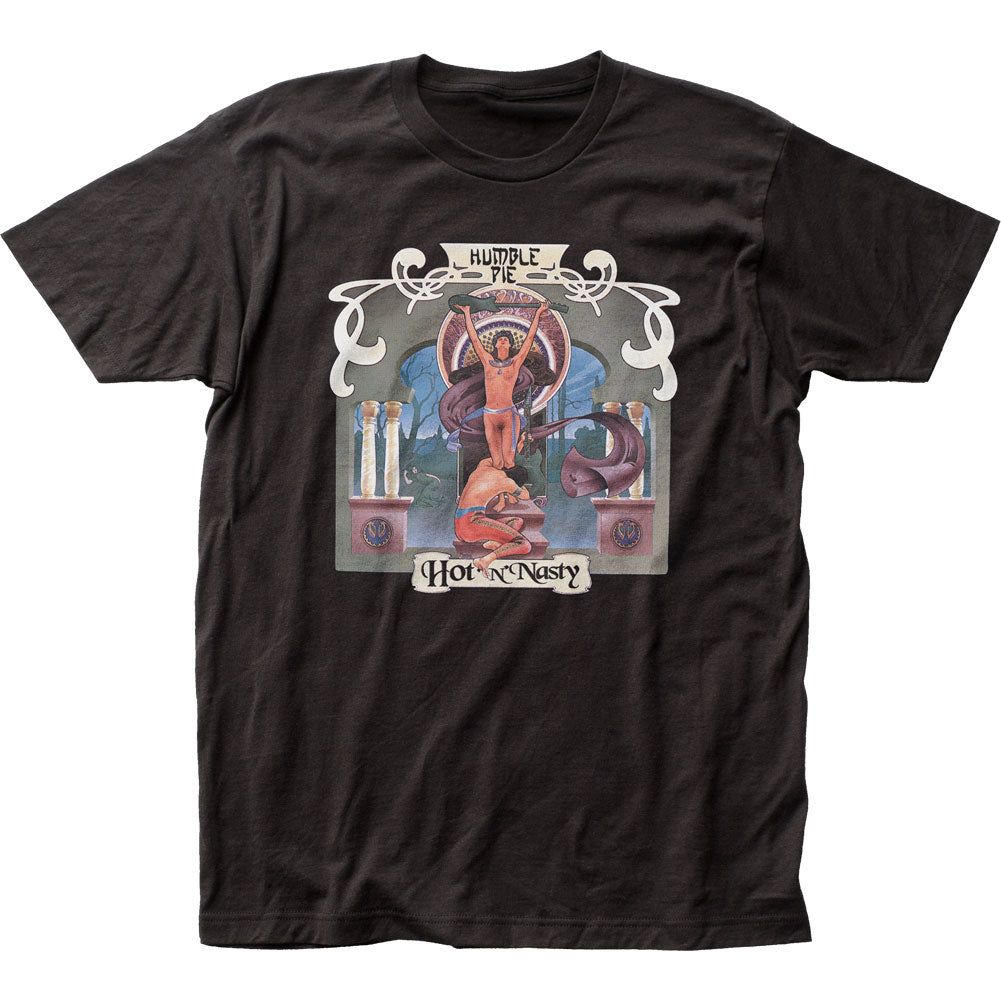 Humble Pie Hot an Nasty Mens T Shirt Black Retro Pop Classics