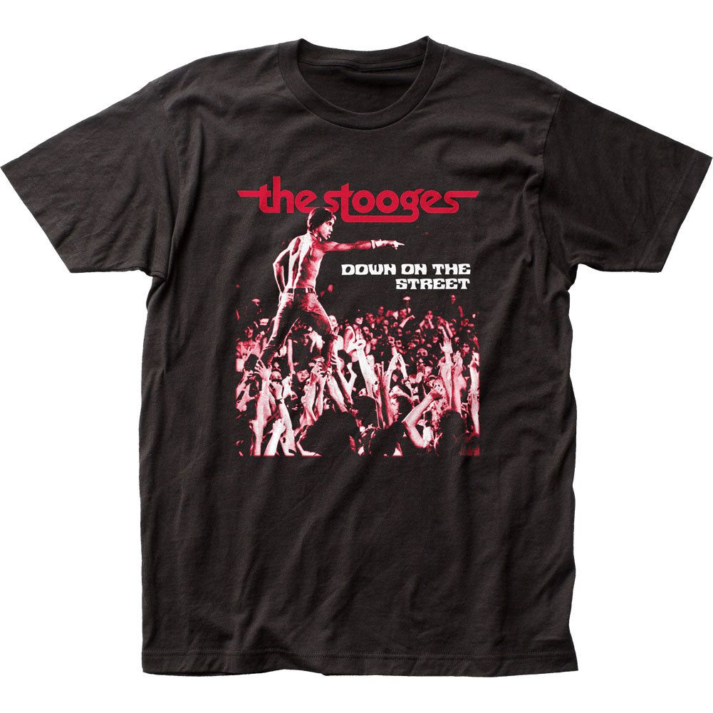Iggy Pop Down On The Street Mens T Shirt Black Retro Pop Classics