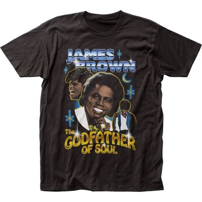 James Brown 90s Style Mens T Shirt Black Retro Pop Classics