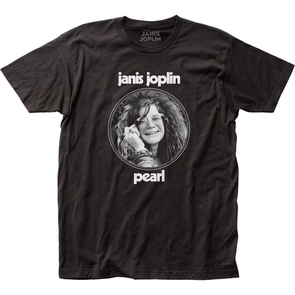 Janis Joplin Pearl Mens T Shirt Black Retro Pop Classics