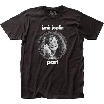 Janis Joplin Pearl Mens T Shirt Black Retro Pop Classics