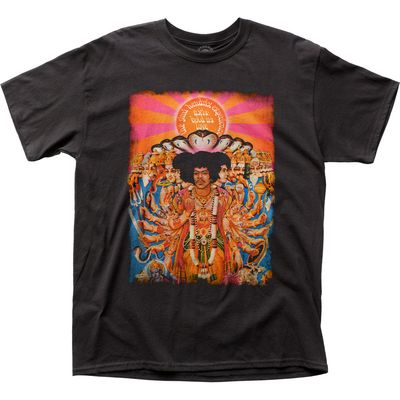 Jimi Hendrix Axis Bold As Love Mens T Shirt Black Retro Pop Classics
