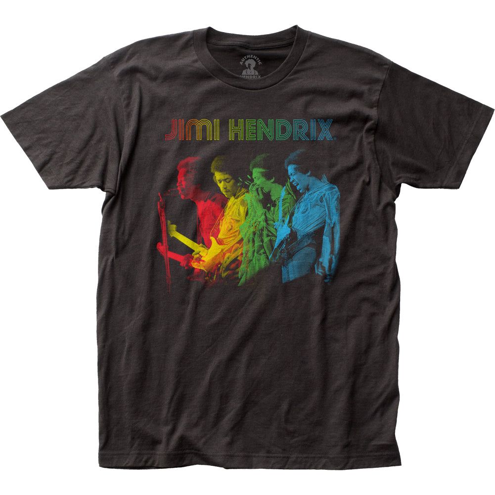 Jimi Hendrix Rainbow Haze Mens T Shirt Black Retro Pop Classics