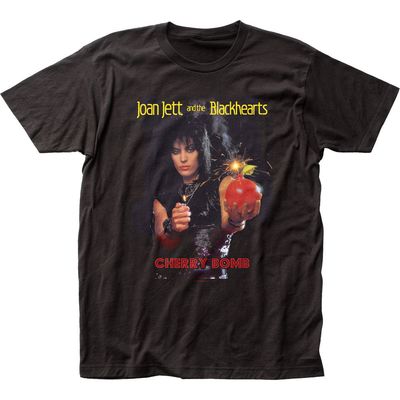 Joan Jett Cherry Bomb Mens T Shirt Black Retro Pop Classics