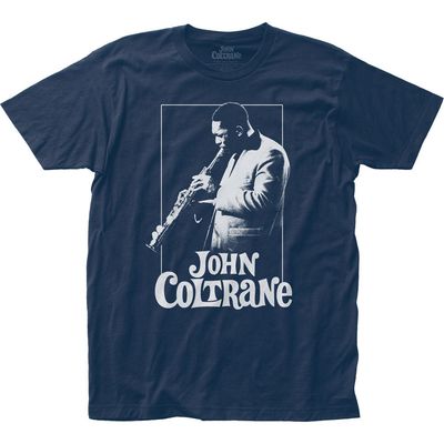 John Coltrane One Color Mens T Shirt Navy Blue Retro Pop Classics