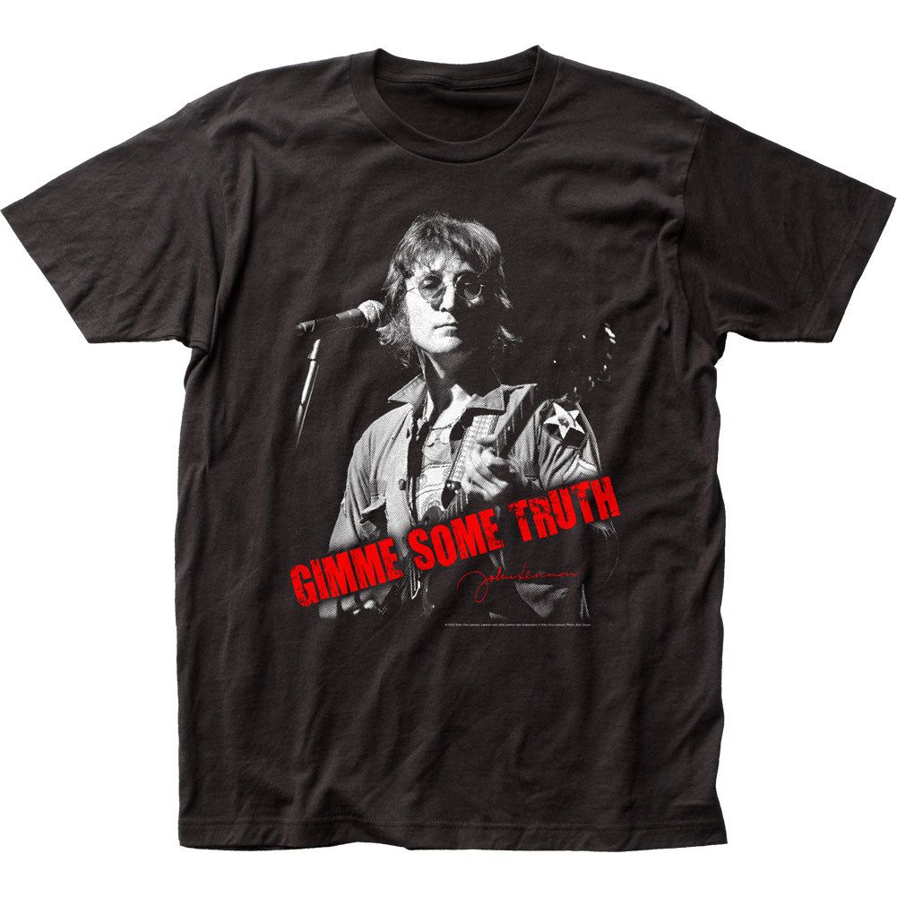 John Lennon Gimme Some Truth Mens T Shirt Black Retro Pop Classics