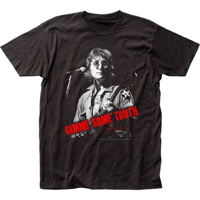 John Lennon Gimme Some Truth Mens T Shirt Black Retro Pop Classics