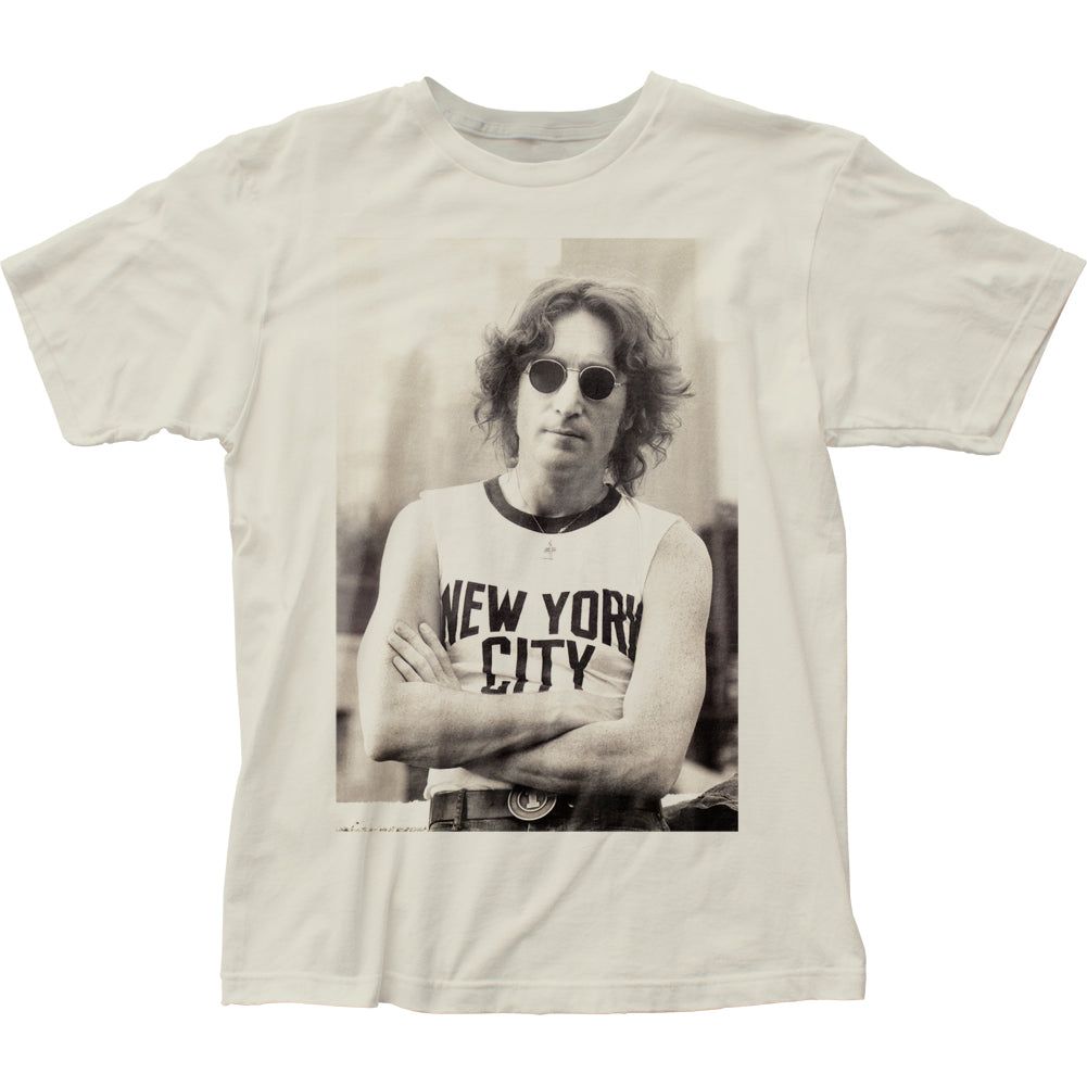John Lennon NYC T-Shirt Mens T Shirt Vintage White Retro Pop Classics