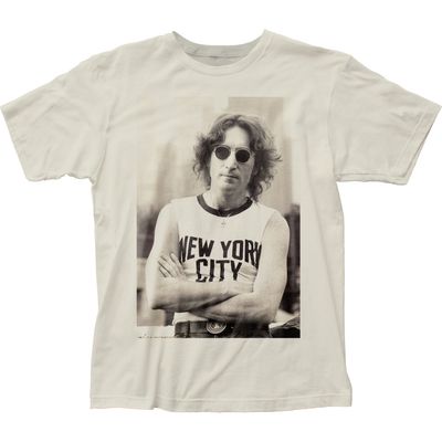 John Lennon NYC T-Shirt Mens T Shirt Vintage White Retro Pop Classics