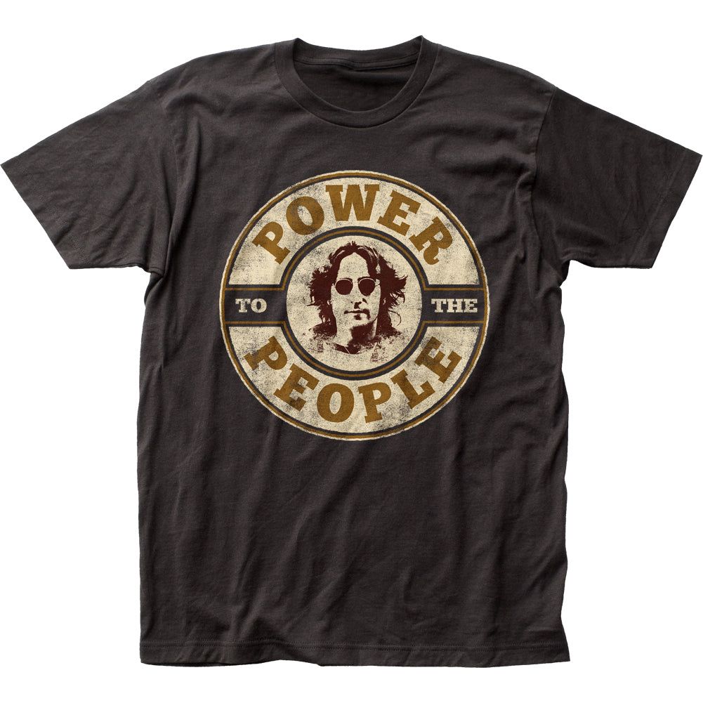 John Lennon Power to the People Mens T Shirt Black Retro Pop Classics