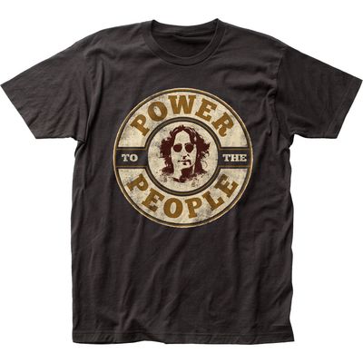 John Lennon Power to the People Mens T Shirt Black Retro Pop Classics