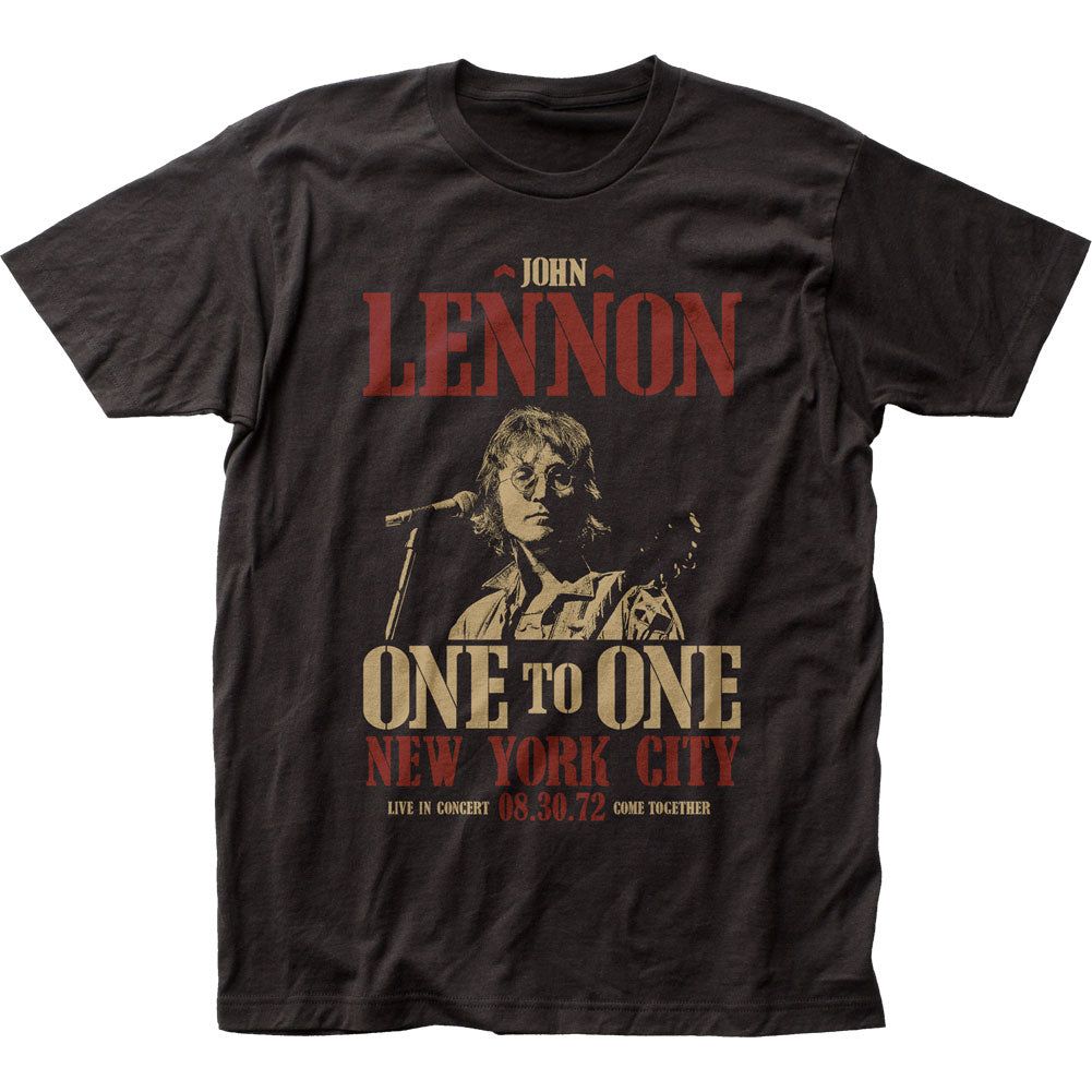 John Lennon One To One Mens T Shirt Black Retro Pop Classics