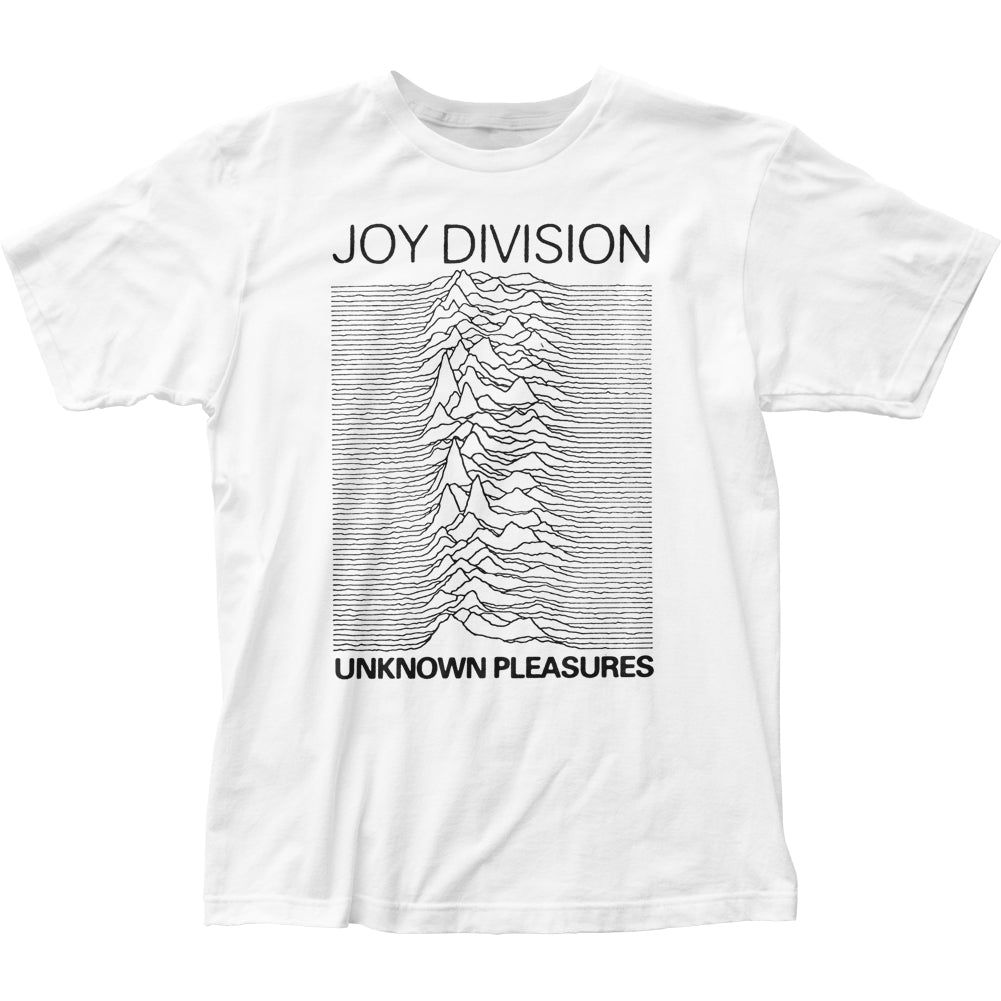 Joy Division Unknown Pleasures Mens T Shirt White Retro Pop Classics