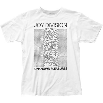 Joy Division Unknown Pleasures Mens T Shirt White Retro Pop Classics