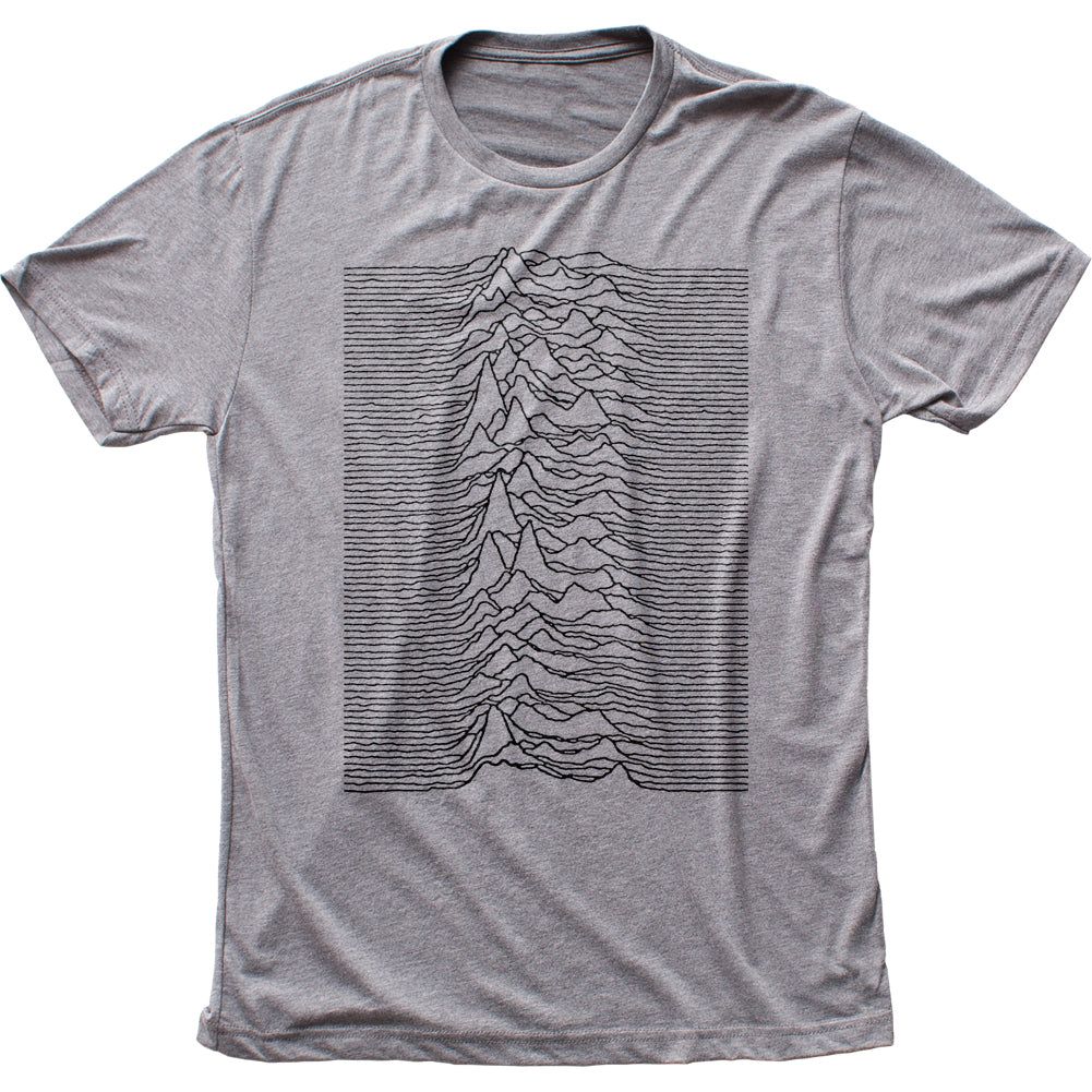 Joy Division Unknown Pleasures Mens T Shirt Grey Retro Pop Classics