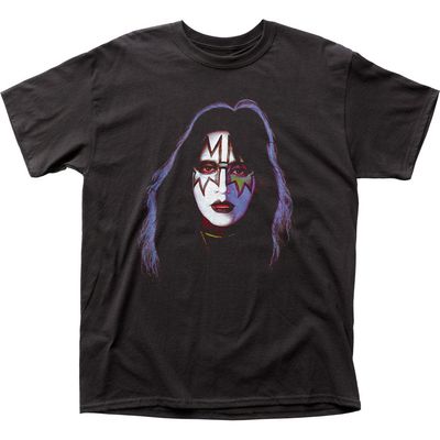 KISS Ace Frehley Mens T Shirt Black Retro Pop Classics