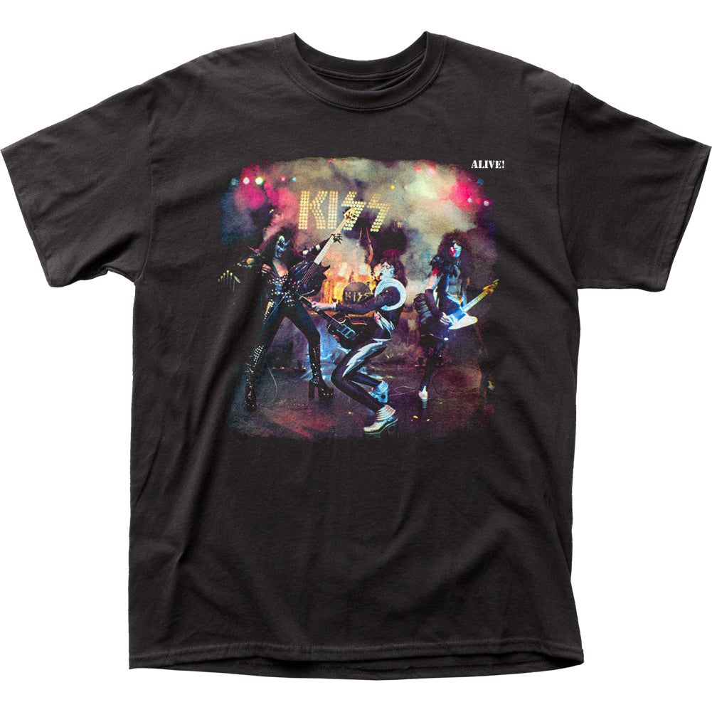 KISS Alive Mens T Shirt Black Retro Pop Classics