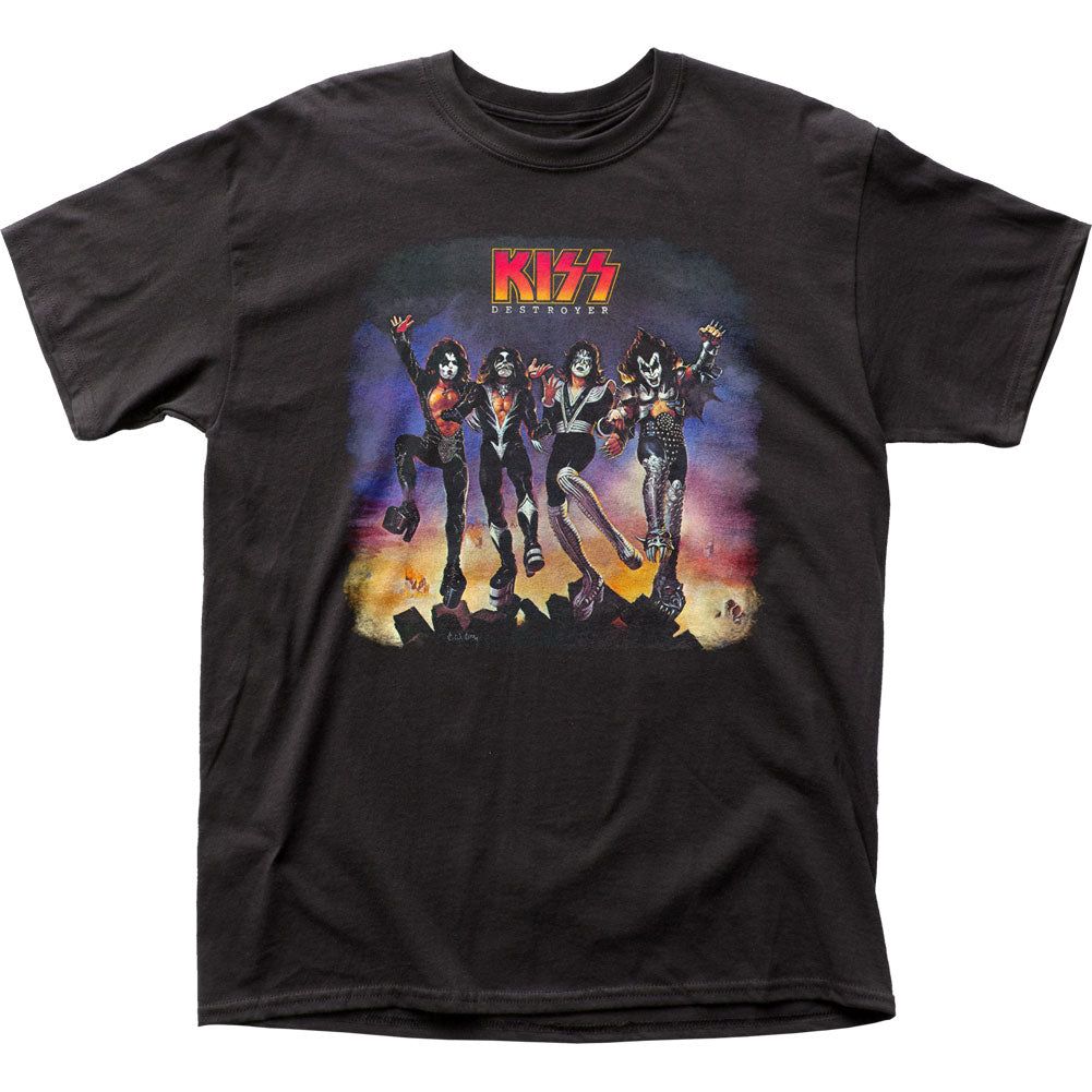 KISS Destroyer Mens T Shirt Black Retro Pop Classics