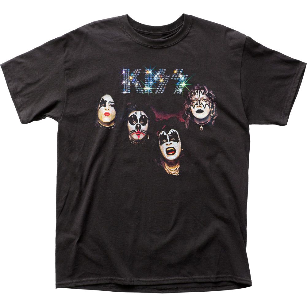 KISS Self-Titled Album Mens T Shirt Black Retro Pop Classics