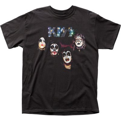 KISS Self-Titled Album Mens T Shirt Black Retro Pop Classics