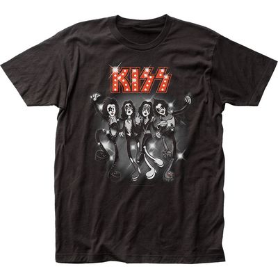 KISS Rubberhose Mens T Shirt Black Retro Pop Classics